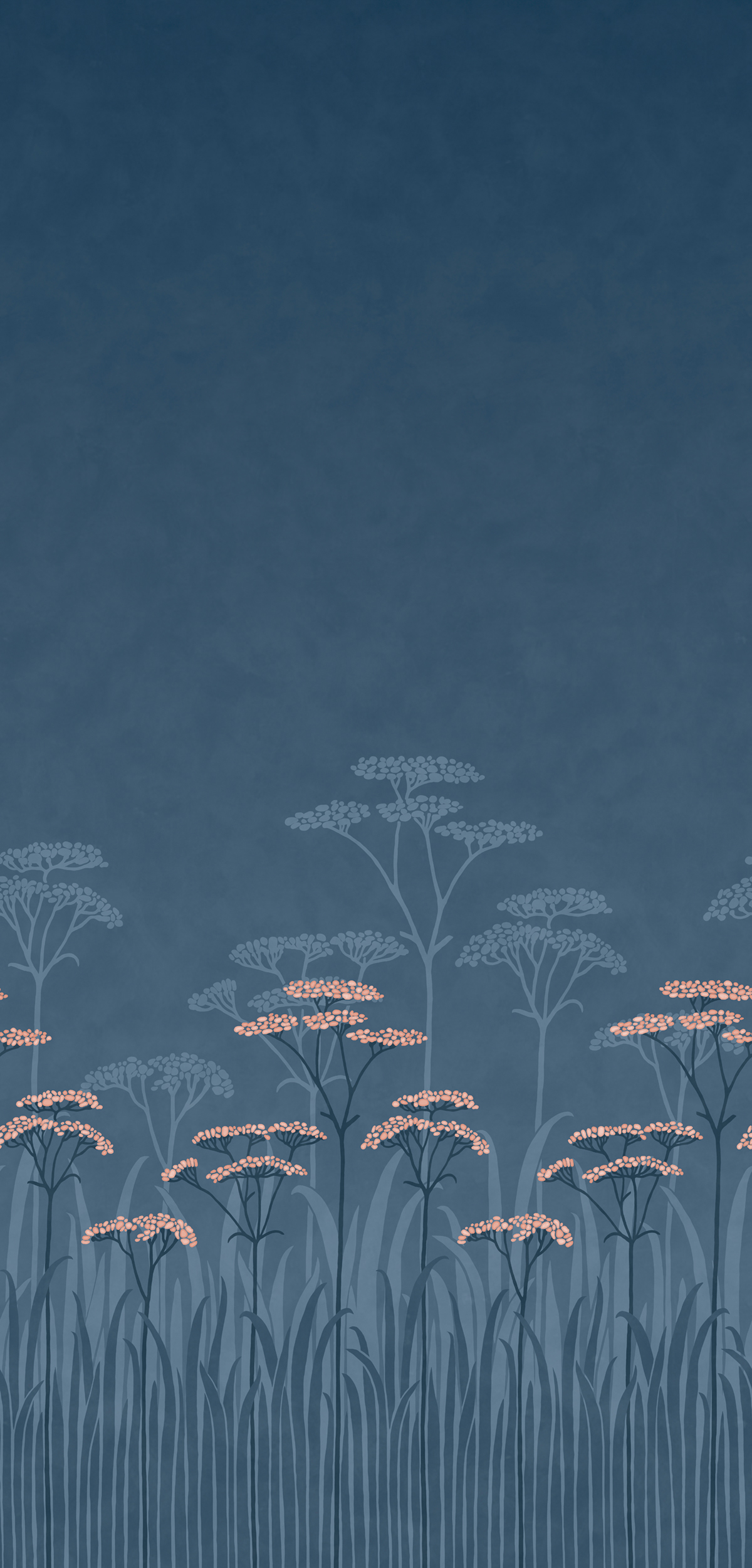 Papier peint panoramique nature Achillea Nighttide - National Trust Papers de Little Greene | Réf. 0245ACNIGHT