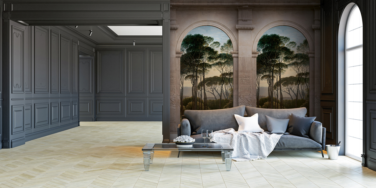 Papier peint panoramique Arches sur Pinède - The Wall d'A.S. Création AMB | Réf. AS-382491