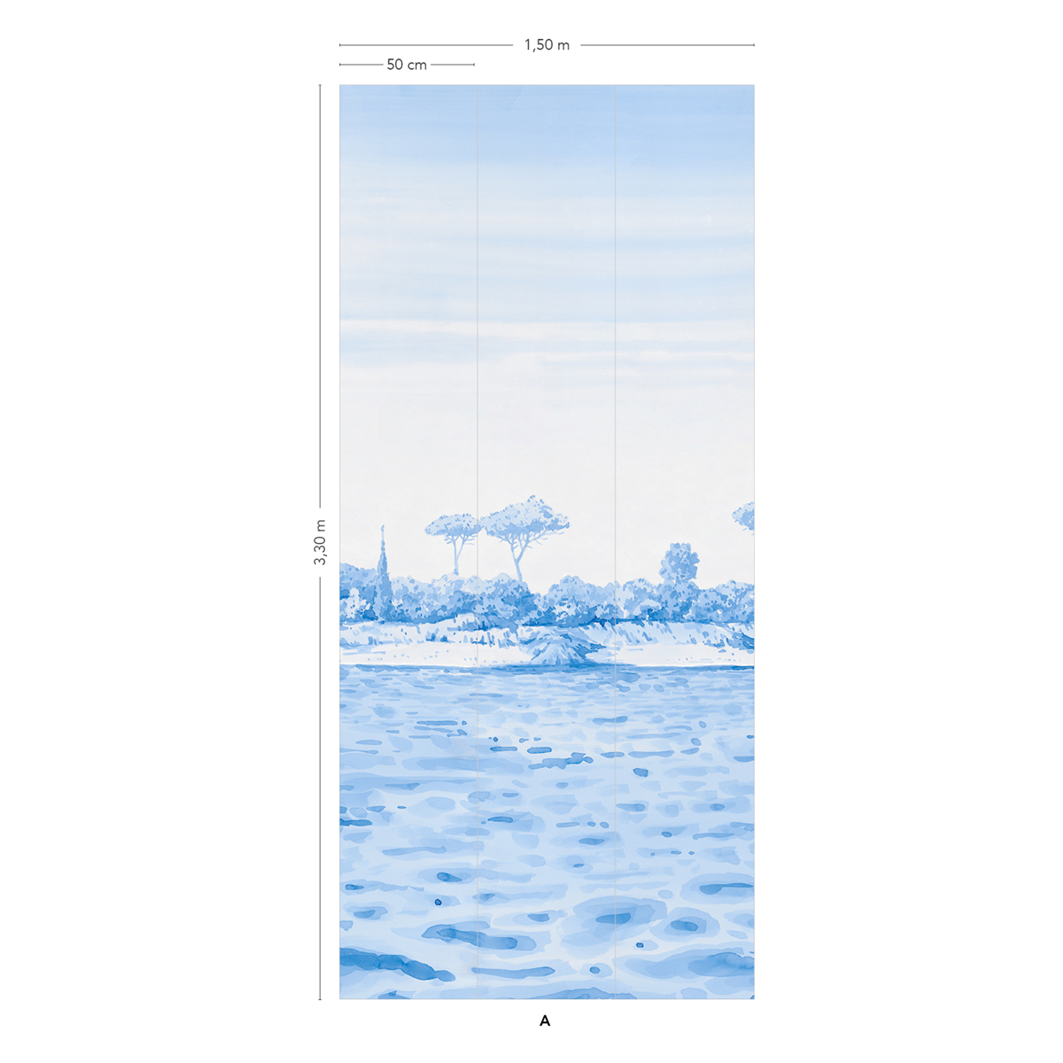 Papier peint panoramique Rivage Original A - 1/2/3 - Isidore Leroy