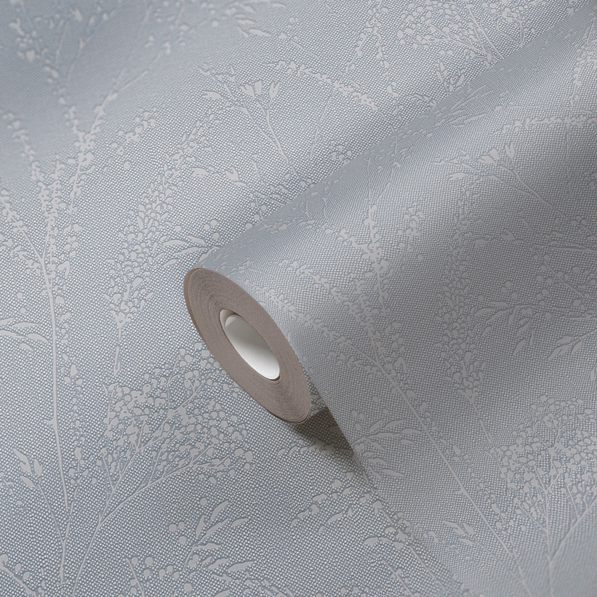 Papier peint Branchage Délicat bleu gris métallisé - Pure Elegance d'A.S. Création | Réf. AS-397663