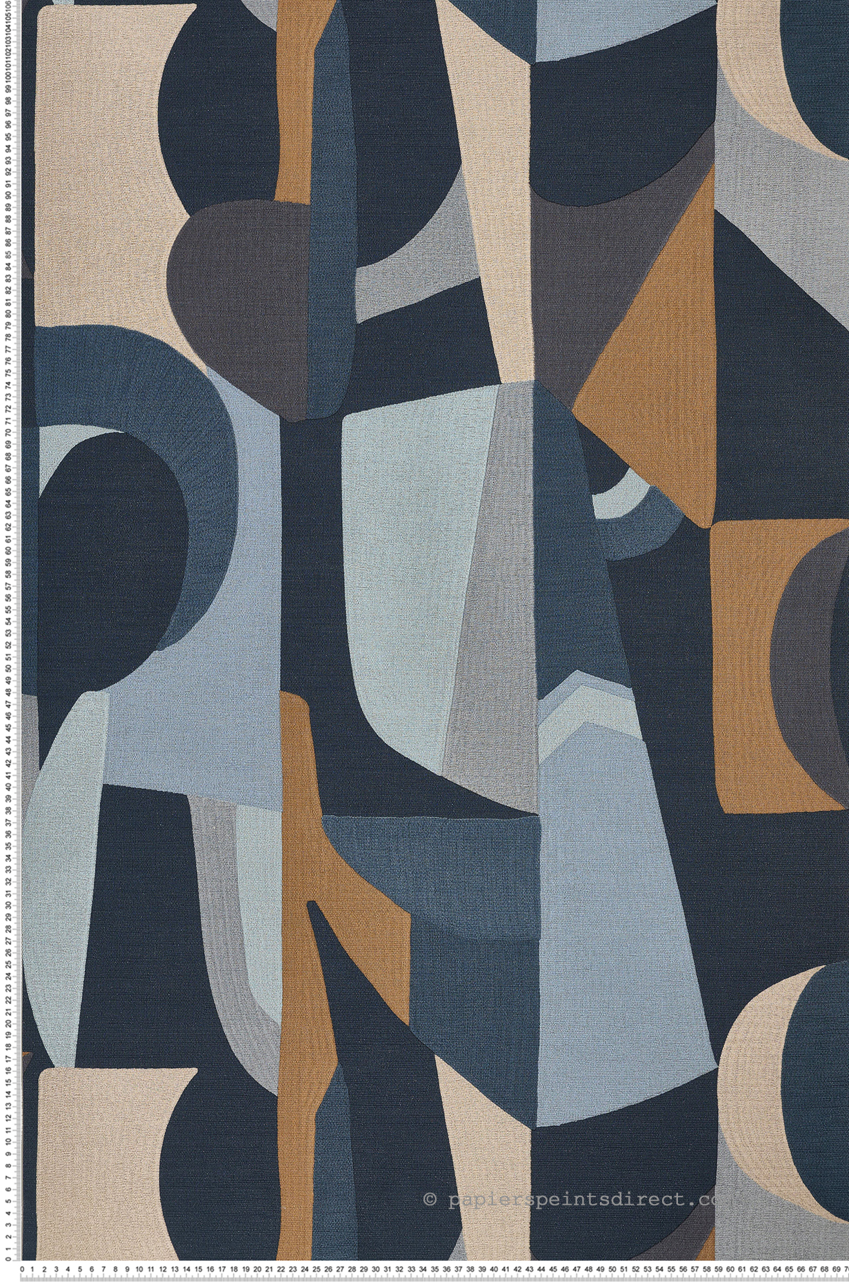 Papier peint Géométrique Abstrait Marine - L'Atelier de Casamance | Réf. CAS-75460202