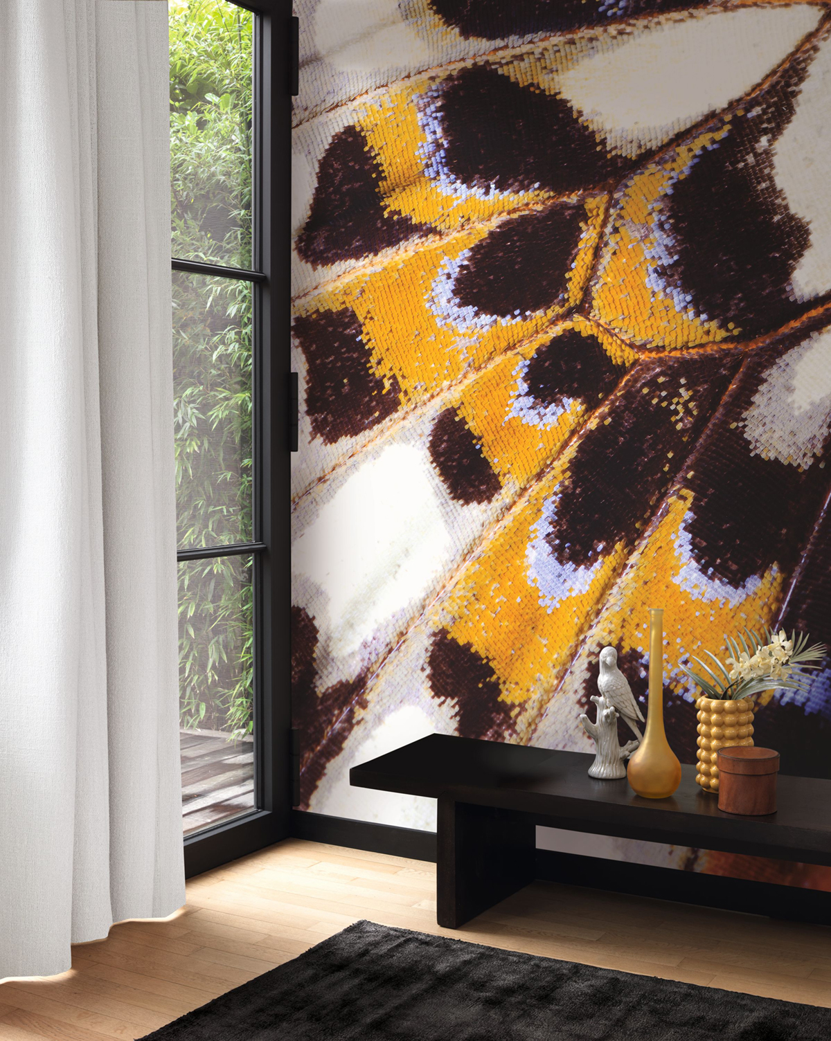 Papier peint panoramique Aile Papillon Mariposa M orange - Nicaragua de Casadéco | Réf. NICA87323418