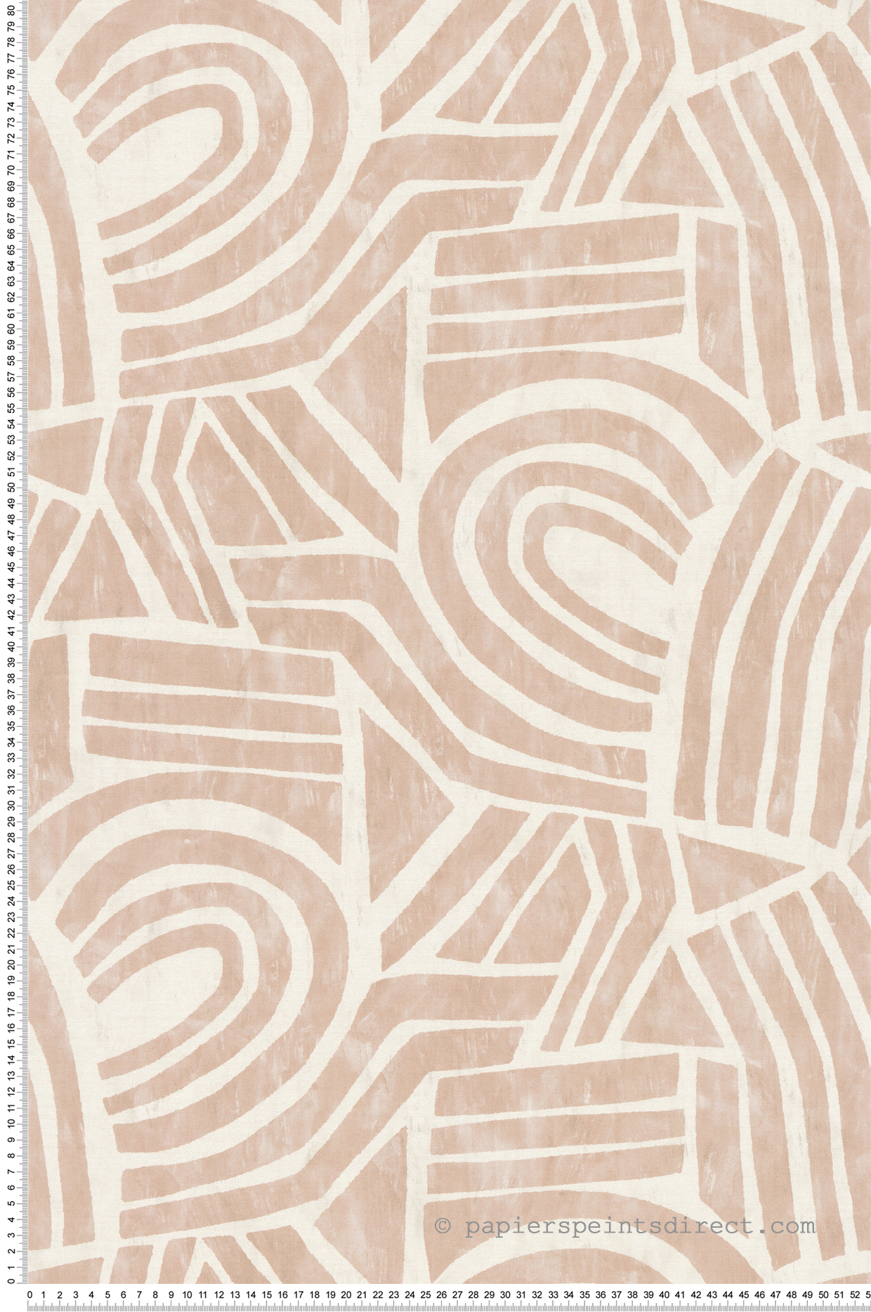 Papier peint Formes Géométriques rose chair - Poésie de Lutèce | Réf. LTC-51253603