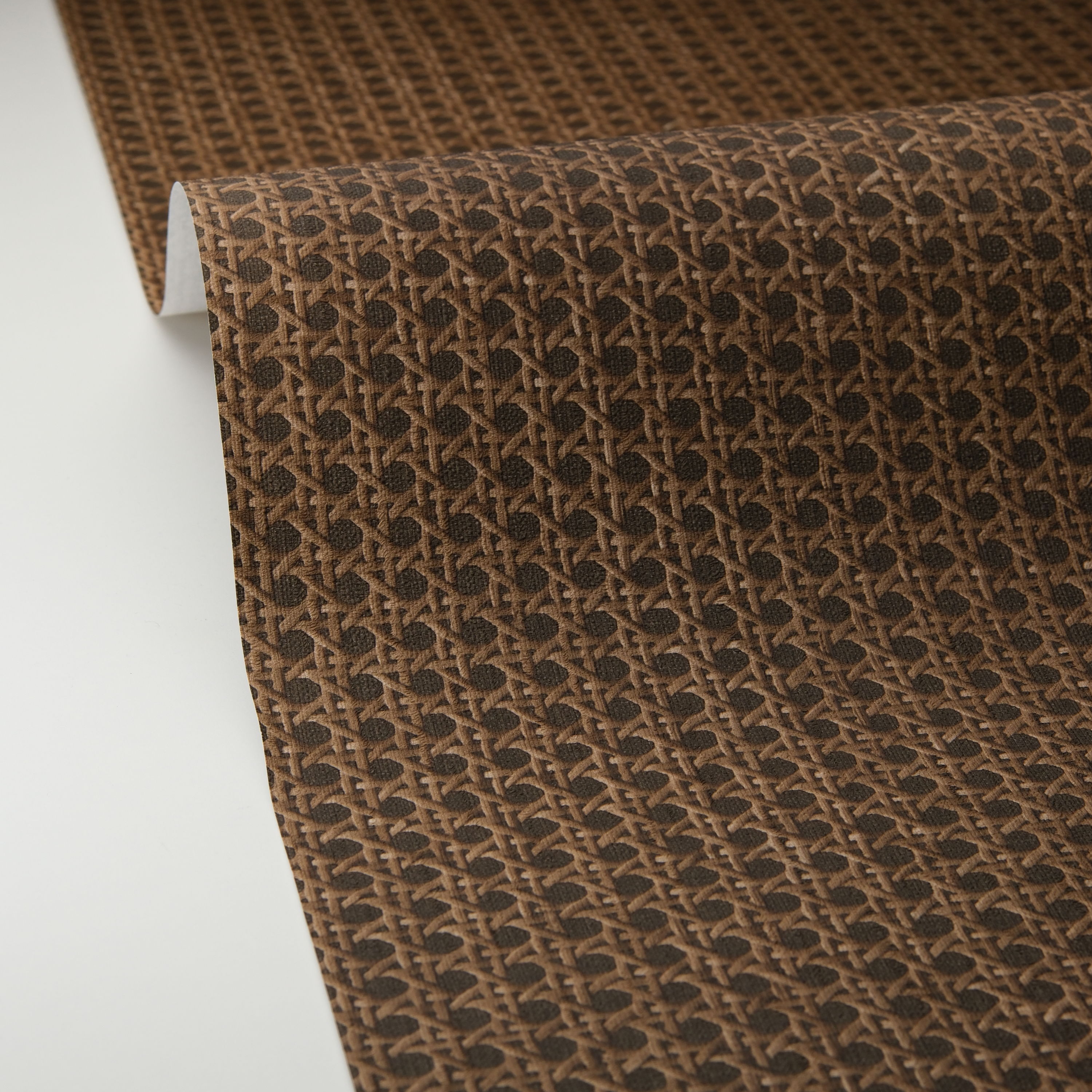 Papier peint Cannage Rotin Tissé brun anthracite - Matières de Casélio AMB3| Réf. MMT106023020