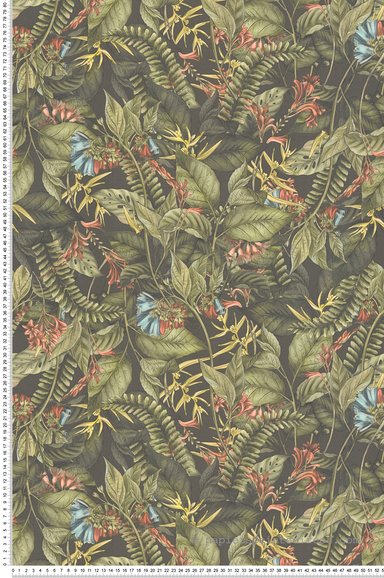 Papier peint Végétaux Jungle Feuillage vert bleu - Drawn Into Nature d'A.S. Création | Réf. AS-394251