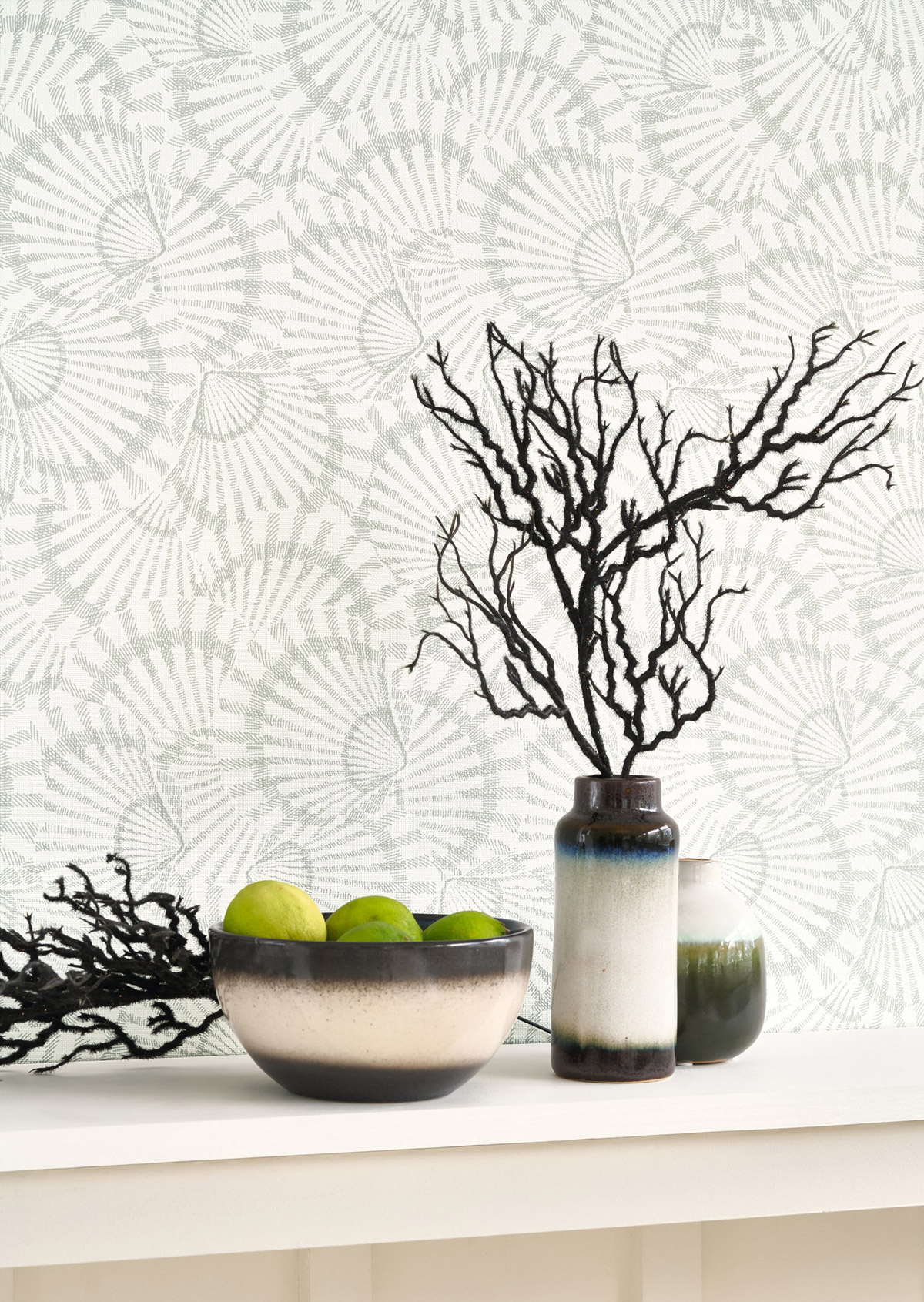 Papier peint Coquillage Saint Malo bleu blanc - Seaside de Casadéco AMB2 | Réf. SEAS201486161