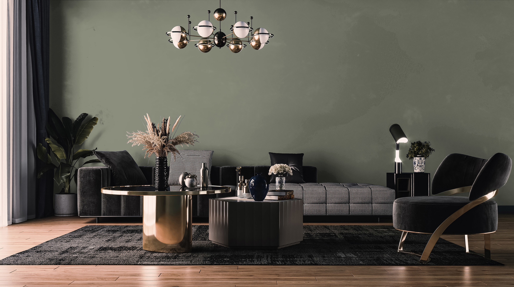 Image d'un pot de 1 litre de peinture Puro gris, vert calm taupe - c7006