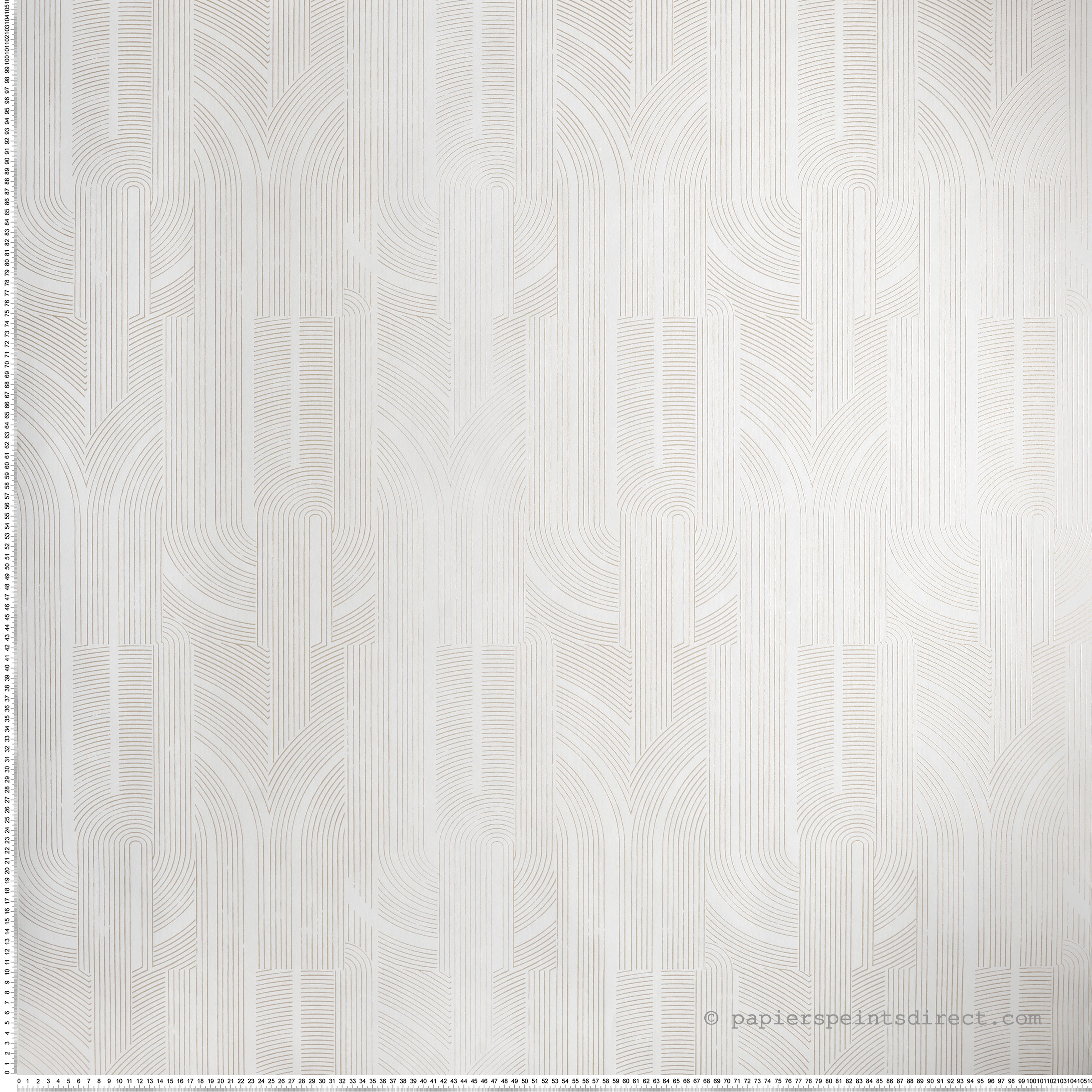 Papier peint Arche Porte blanc doré - Faubourg des Lumières de Casamance | Réf. CAS-76281732