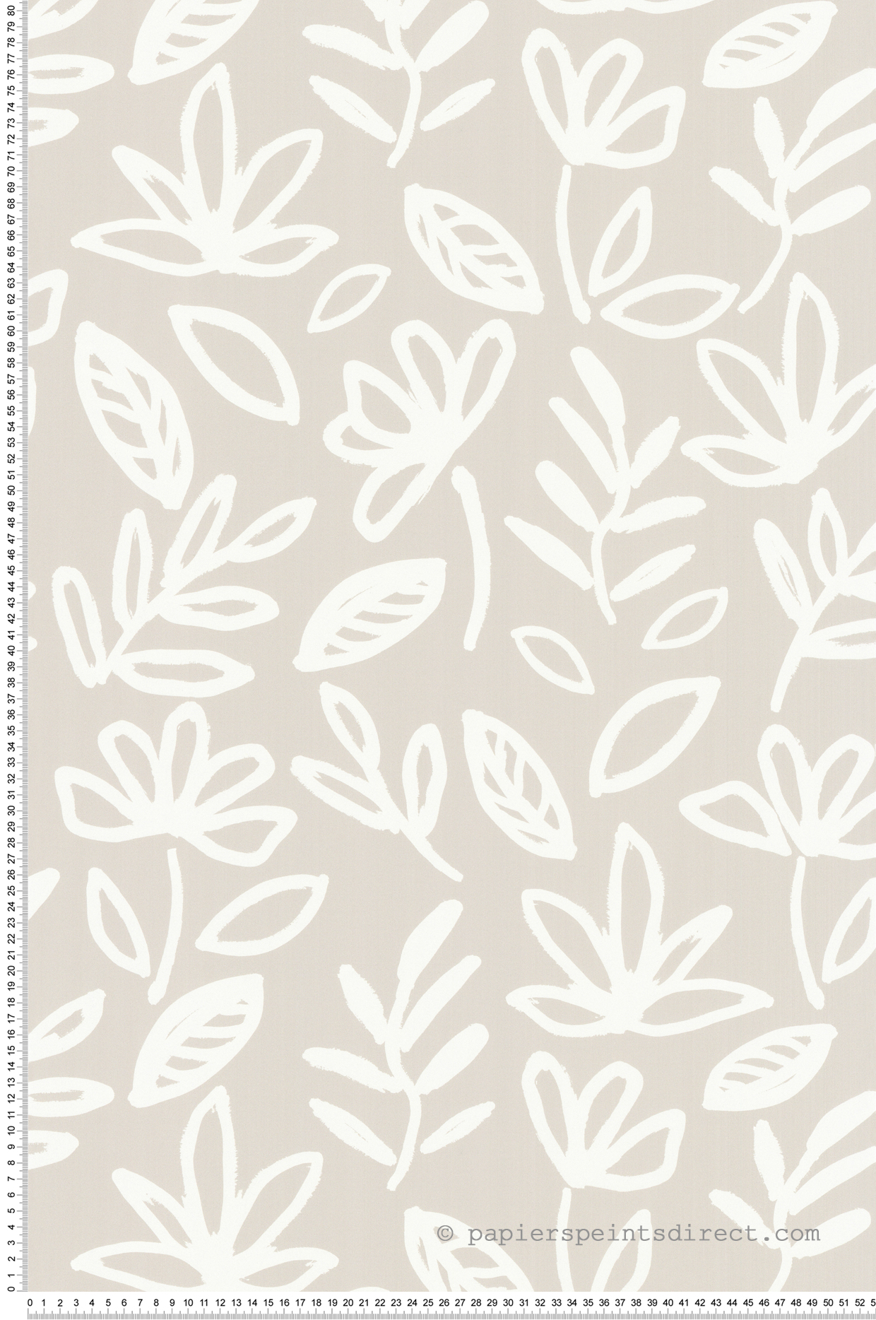 Papier peint Marguerites Peintes beige - Poésie de Lutèce | Réf. LTC-51253907