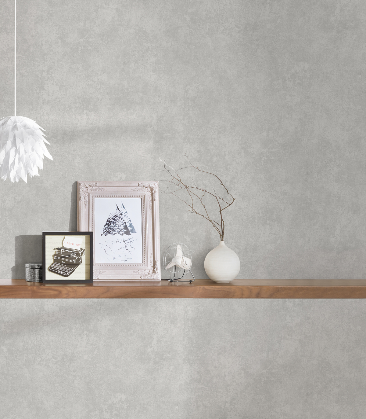Papier peint Faux Uni gris pale irisé - History of Art d'A.S. Creation | AMB Réf. 37654-3