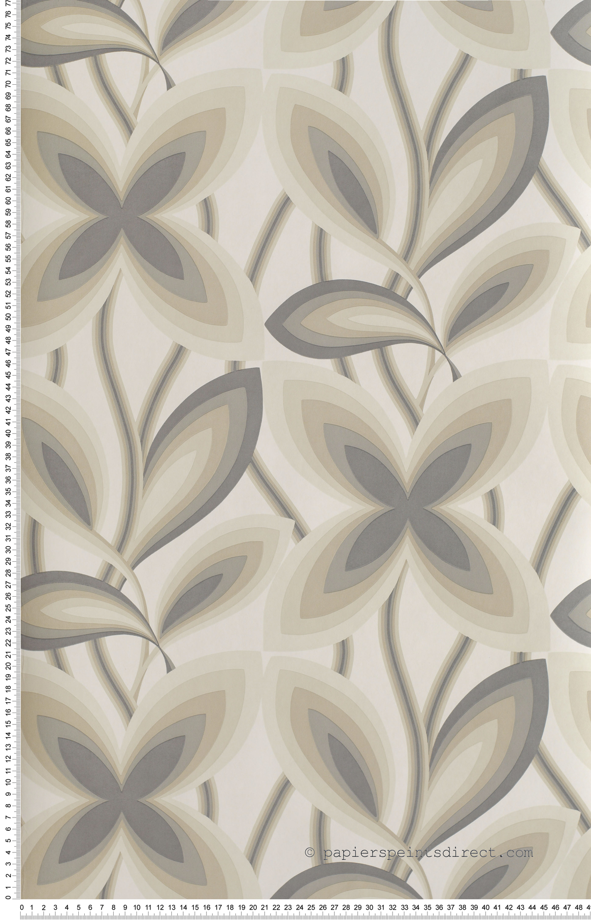 Starflower Platinium - Papier peint Retrospective Papers de Little Greene
