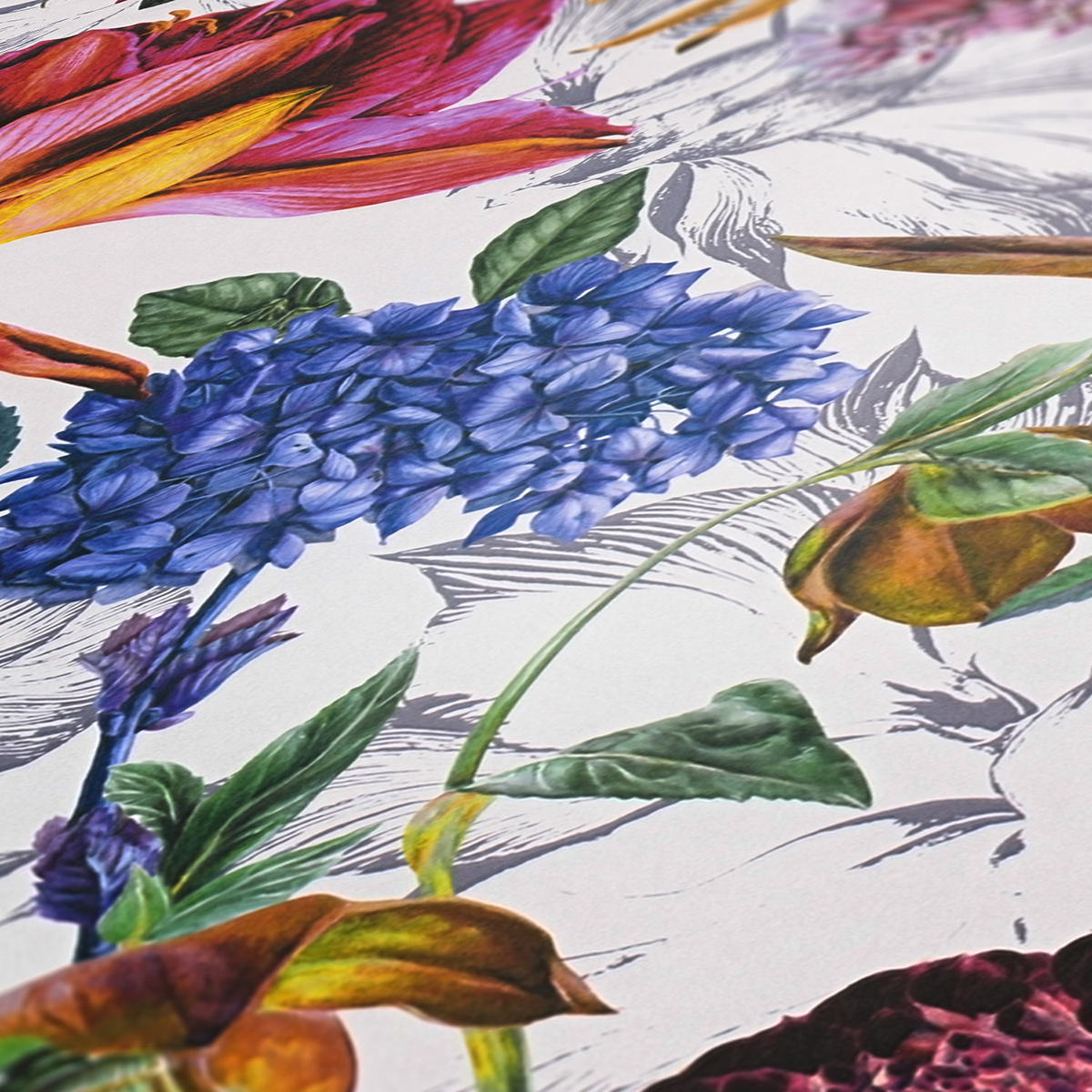 Papier peint Jardin Floral blanc et rose - Dream Flowery de Architects Paper | AMB Réf. 38175-4