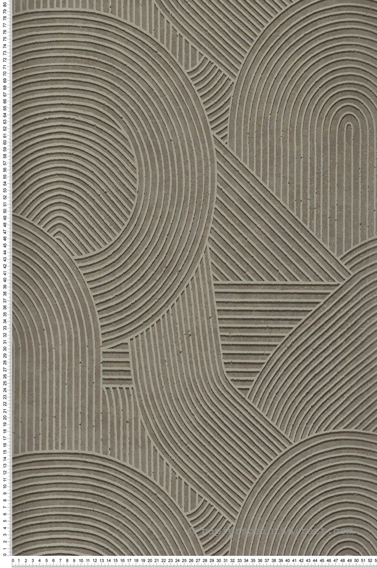 Papier peint Jardin des Pierres gris mousse - Kyoto de Casadéco | Réf. KYTO88757921