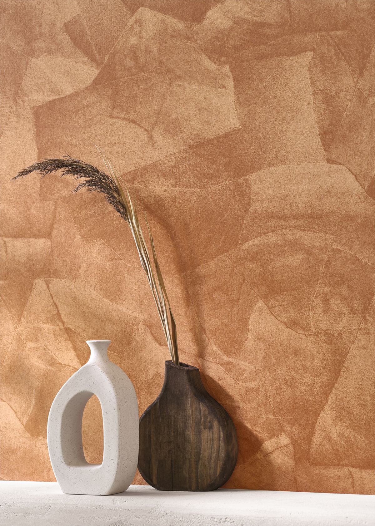 Papier peint Collage Papier Colle terracotta - Papercraft de Casadéco AMB2 | Réf. PAPC89632525