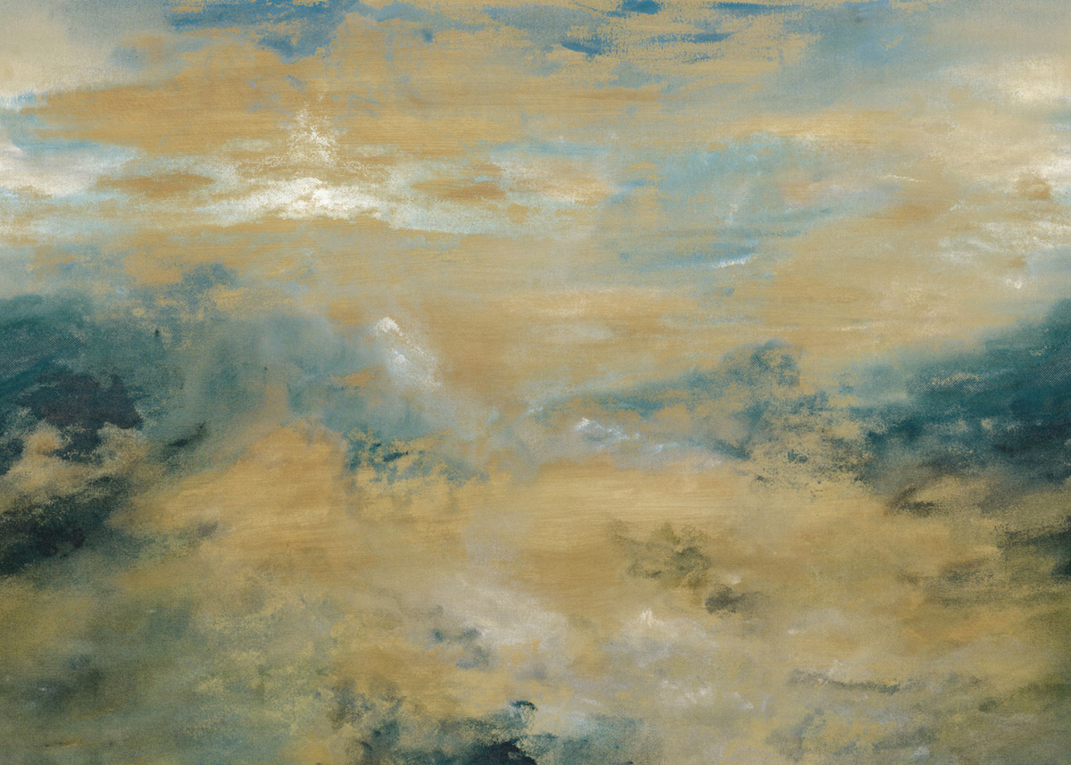 Papier peint panoramique Ciel Heure Dorée pétrole doré - Panoramas 4 de Casamance | Réf. CAS-76751222