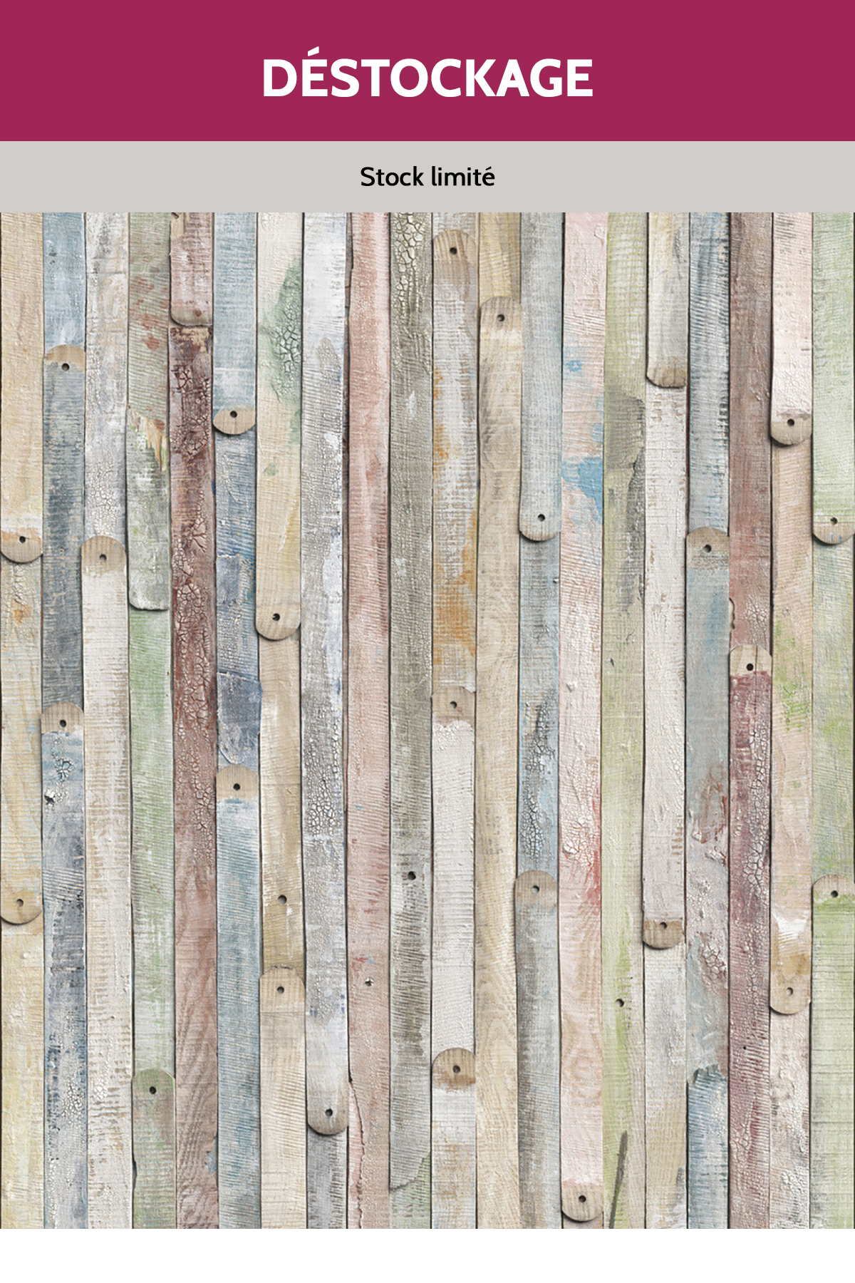 Papier peint Panoramique - Destockage - Bois vintage