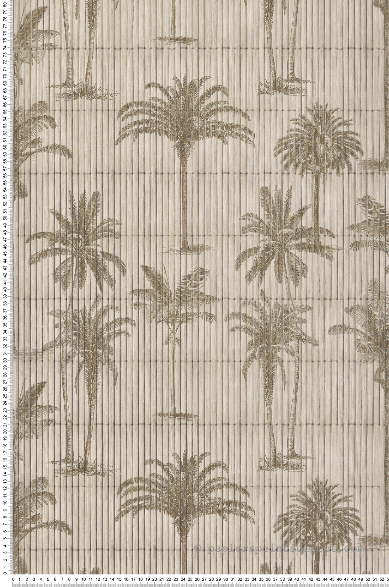 Papier Peint Palmier Natte Bambou beige - Nomade d'Ugépa | Réf. UGP-M68707