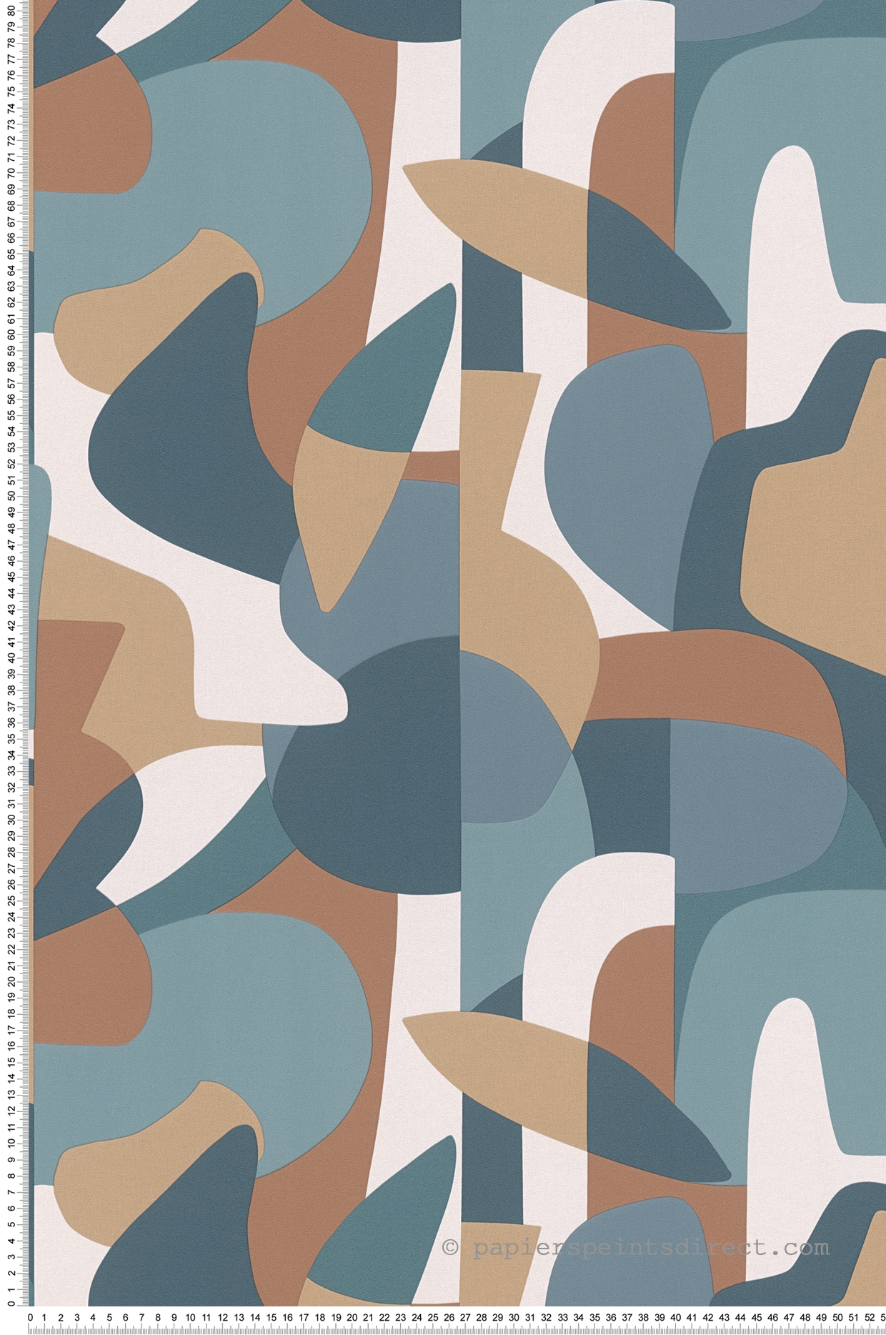 Papier peint Forme Design Origine bleu - Abaca de Lutèce | Réf. LTC-51232101