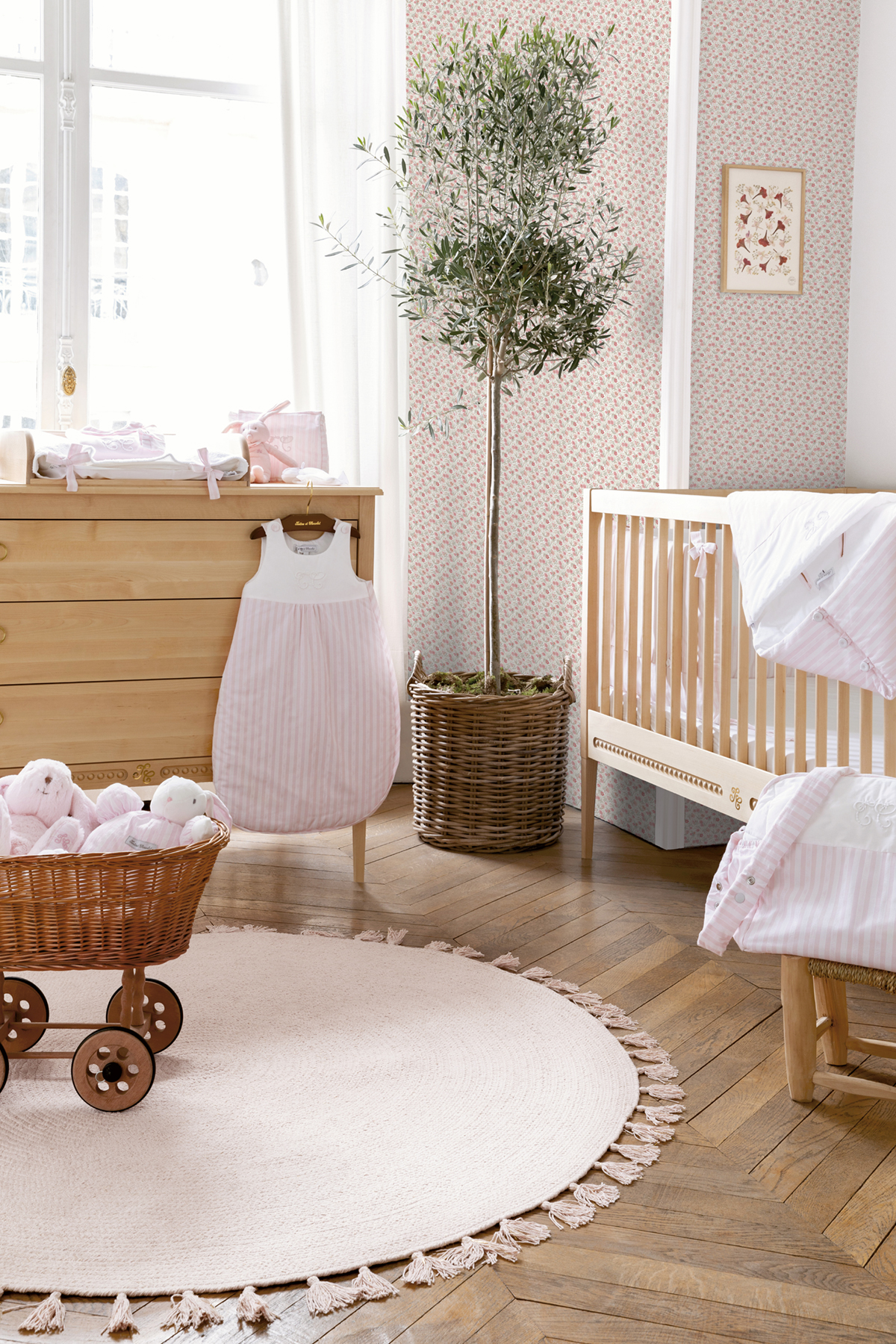 Papier peint Praline Fleuri Myosotis rose - Tartine & Chocolat de Lutèce | Réf. LTC-36230103