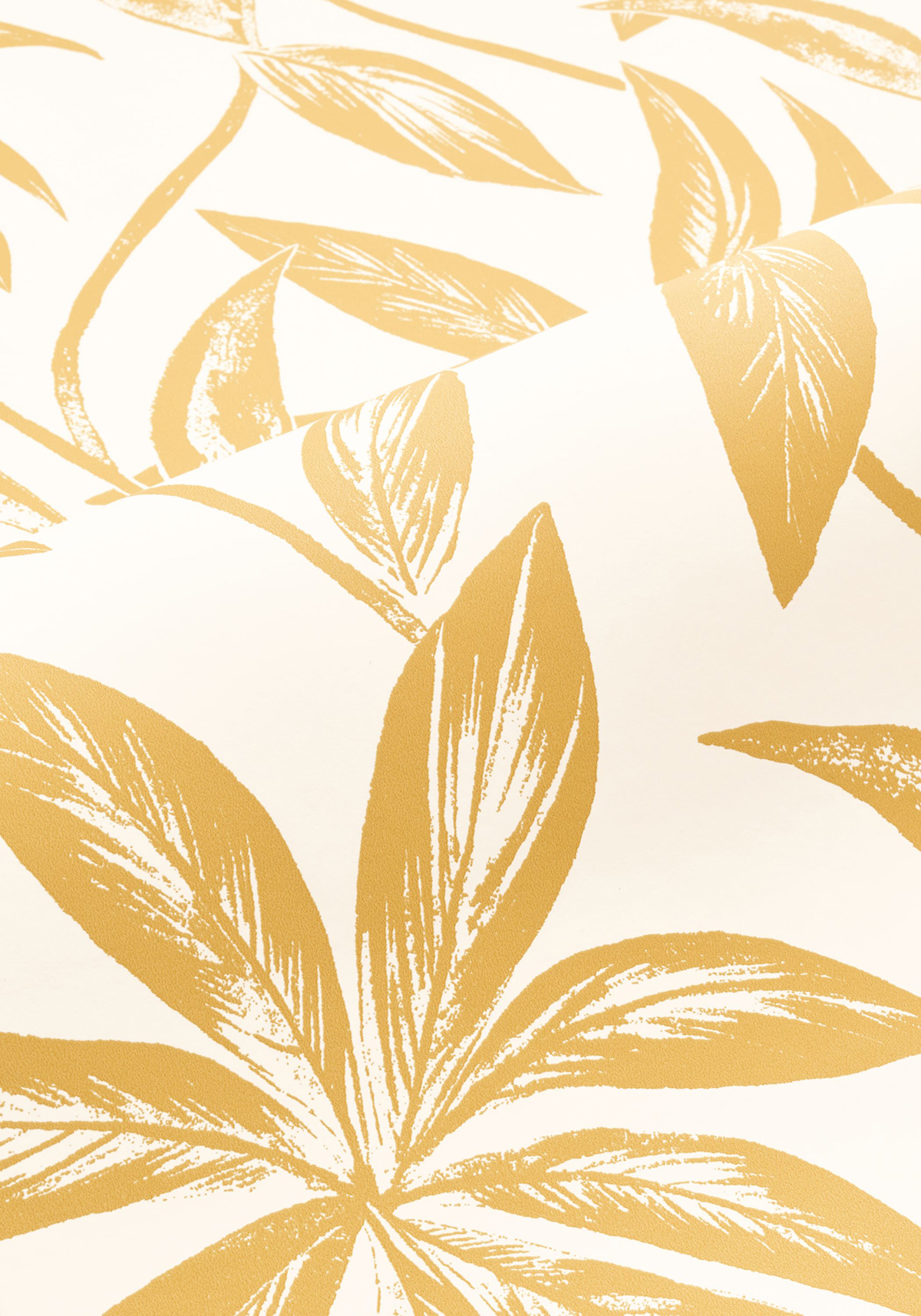 Papier peint Feuille Paradisio jaune safran - L'Epopée de Casélio AMBV | Réf. EPO103702020