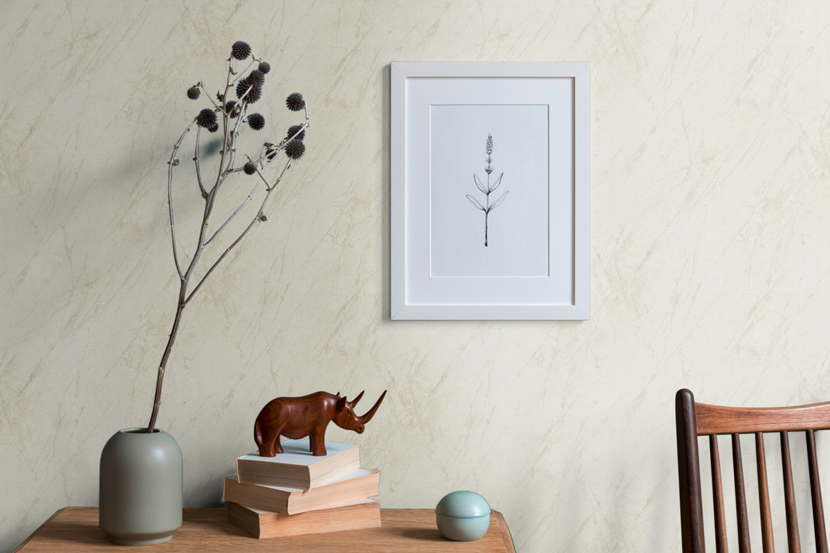 Papier peint Marbre Matière Arts blanc cassé - The BOS d'A.S. Création AMB2 | Réf. AS-388171