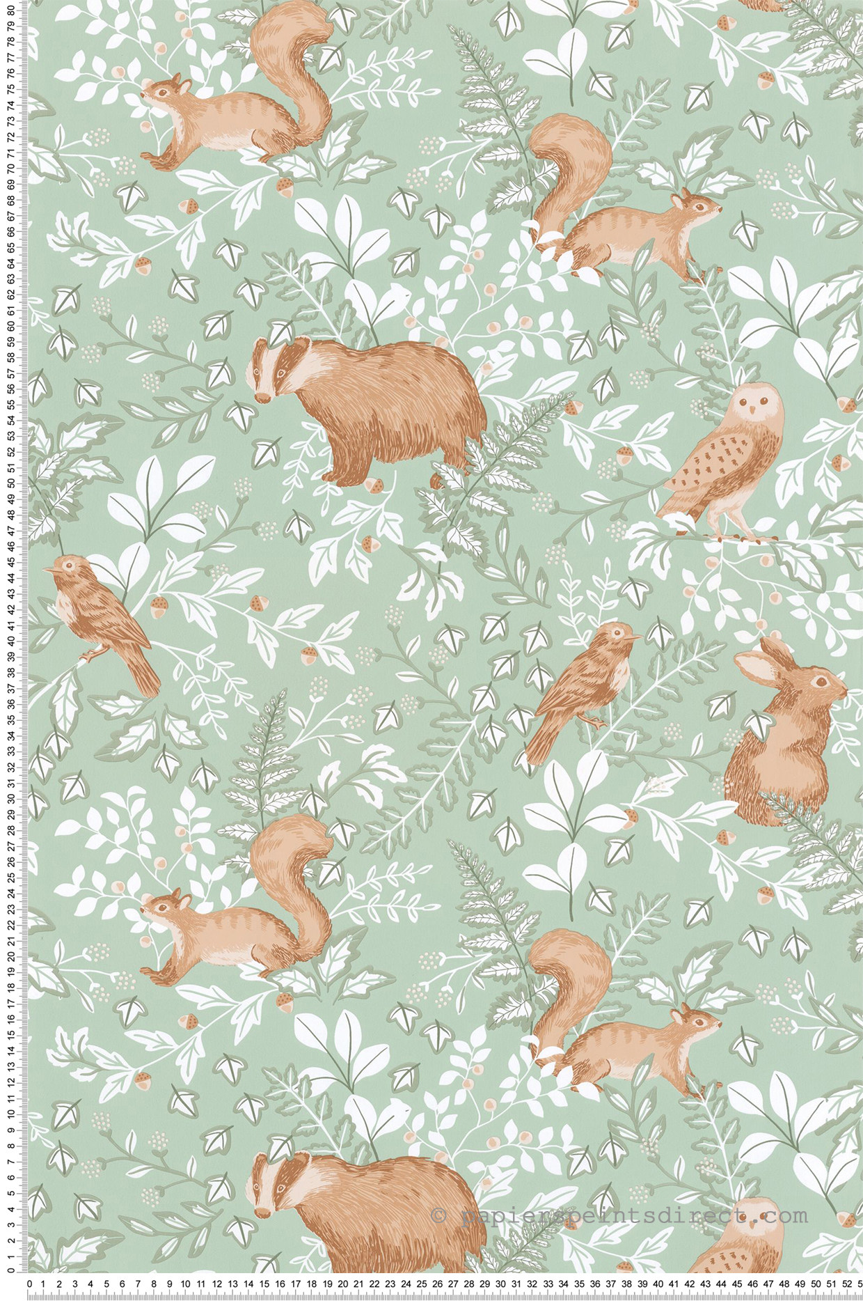 Papier peint Animaux Se Faufiler menthe - Autour du Monde de Casélio | Réf. ADM103547023