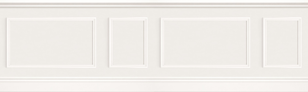 Papier peint Soubassement Moulure Petit Salon blanc - Galons et Frises de Casadéco AMB4| Réf. GAFR200450510