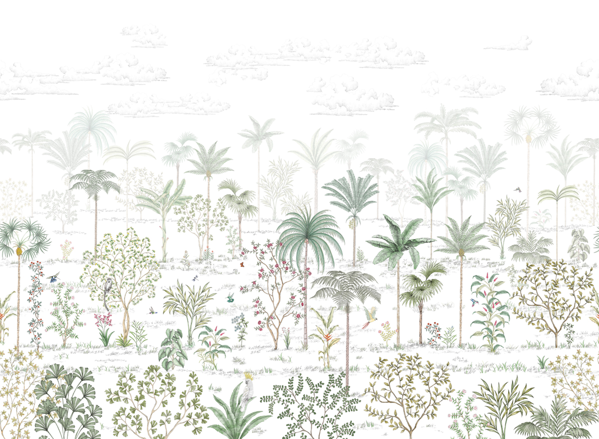 Papier peint panoramique Jungle Sur la route de Samarcande Naturel A+B+C - 1/2/3/4/5/6/7/8/9 - Isidore Leroy