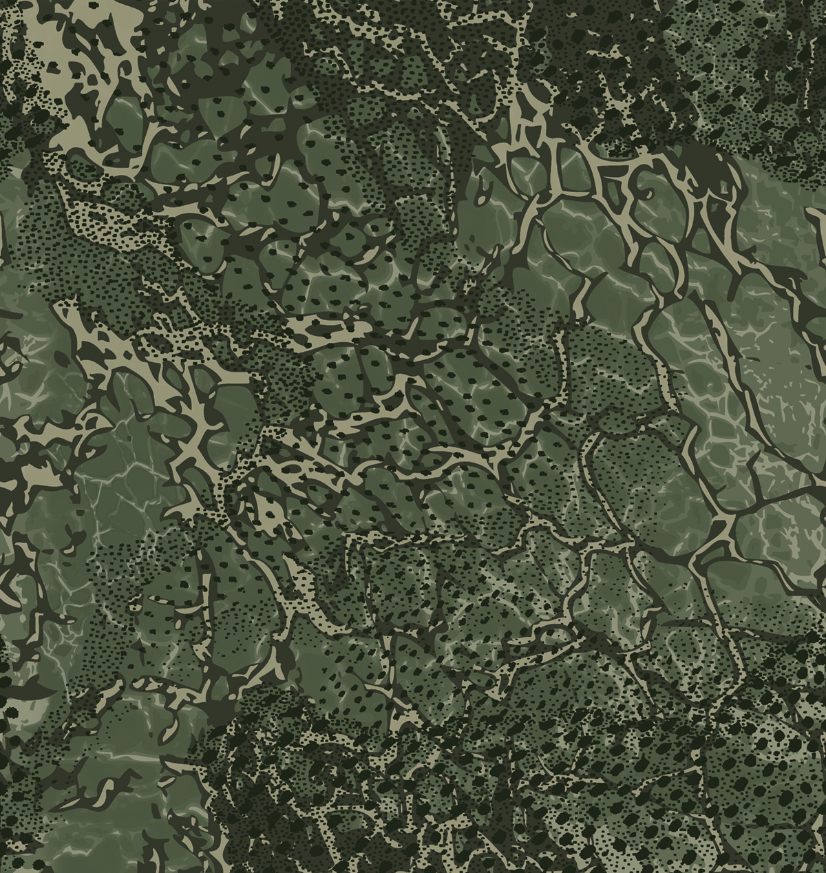 Papier peint panoramique Imprimé Reptile vert - Guy Laroche de Lutèce | Réf. LTC-51247104