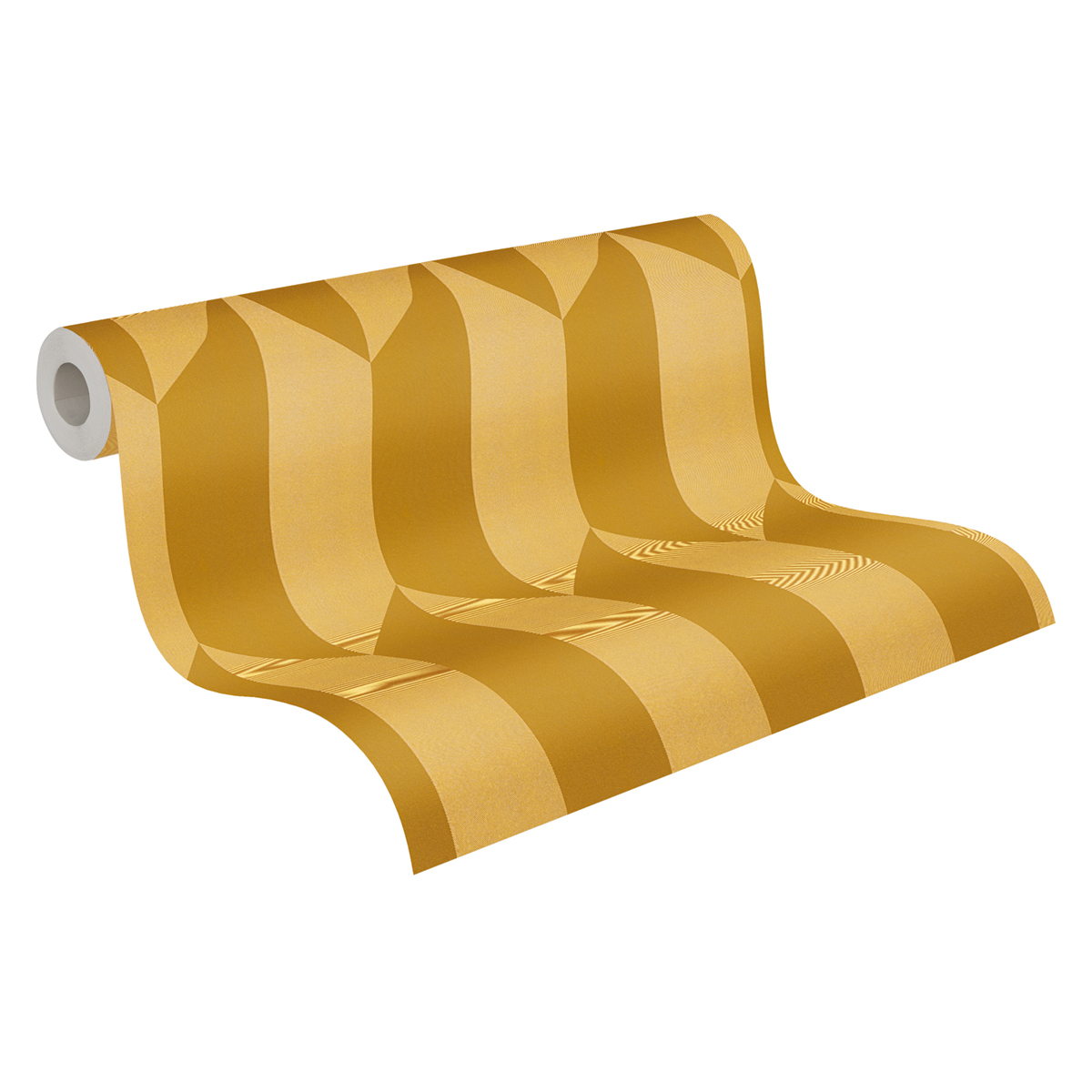 Papier peint Damier Graphique Groove doré - Cosmoliving d'A.S. Création ROLL | Réf. AS-790866