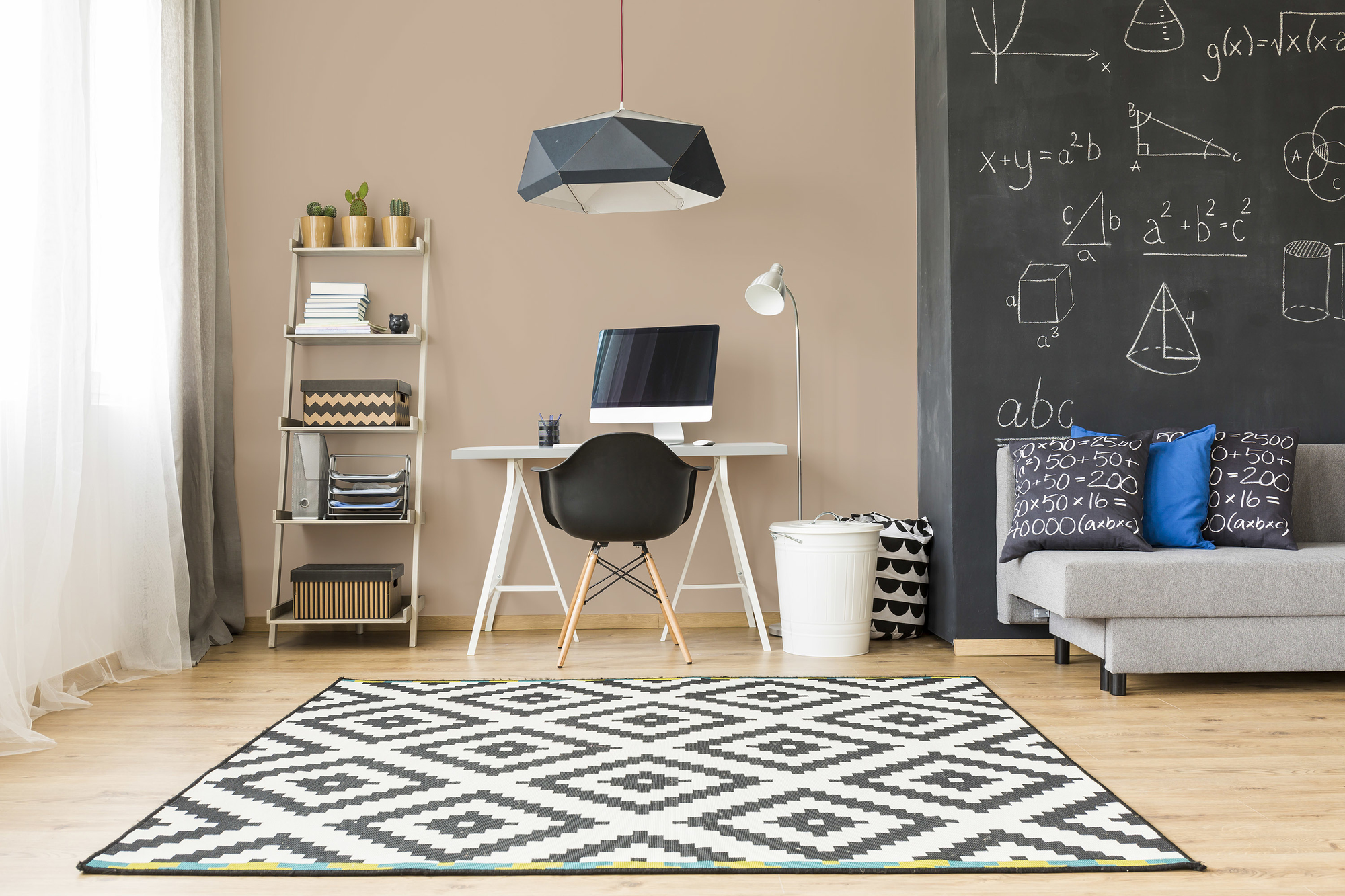 Photo numéro 2 d'une pièce avec un mur peint avec la peinture  Puro beige soothing brown - c7016