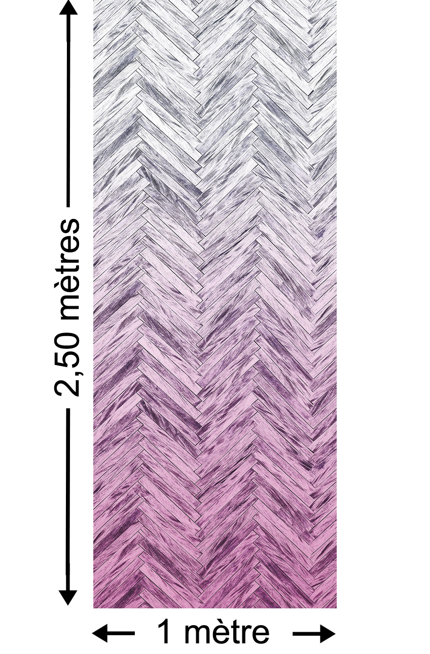 Panoramique Herringbone Pink  - Papier peint Komar