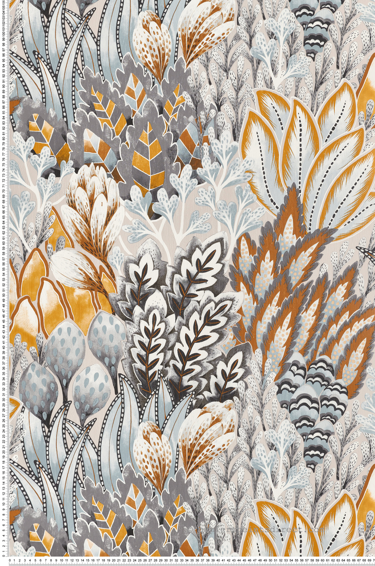 Papier peint Nature Avicennia gris - Karabane de Casamance | Réf. CAS-75162500