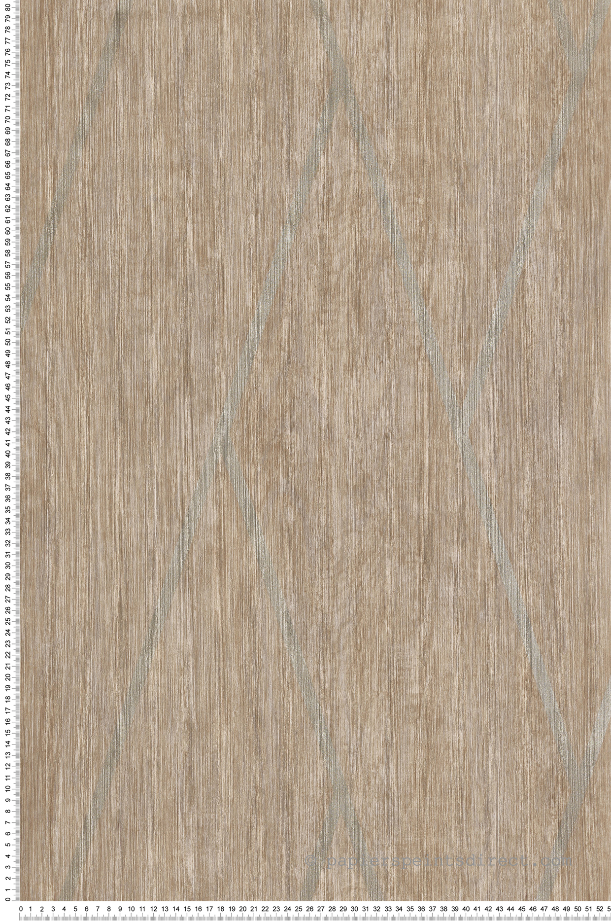Papier peint Bois Métallisé Chevron marron - Brut d'Ugépa | Réf. UGP-M75708