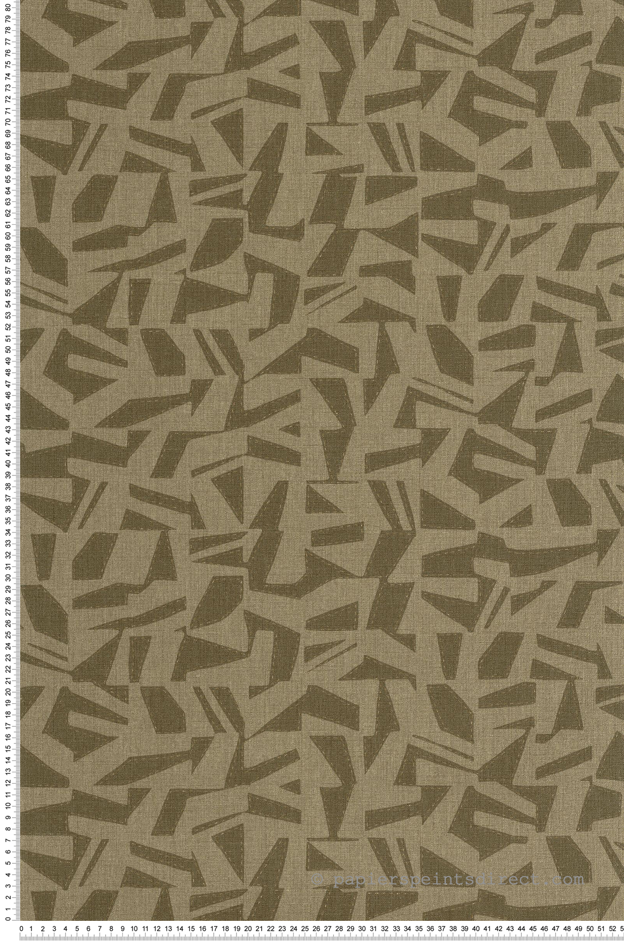 Papier peint Graphique Textile Sanara vert kaki doré - Matera de Casadéco | Réf. MATA201157606