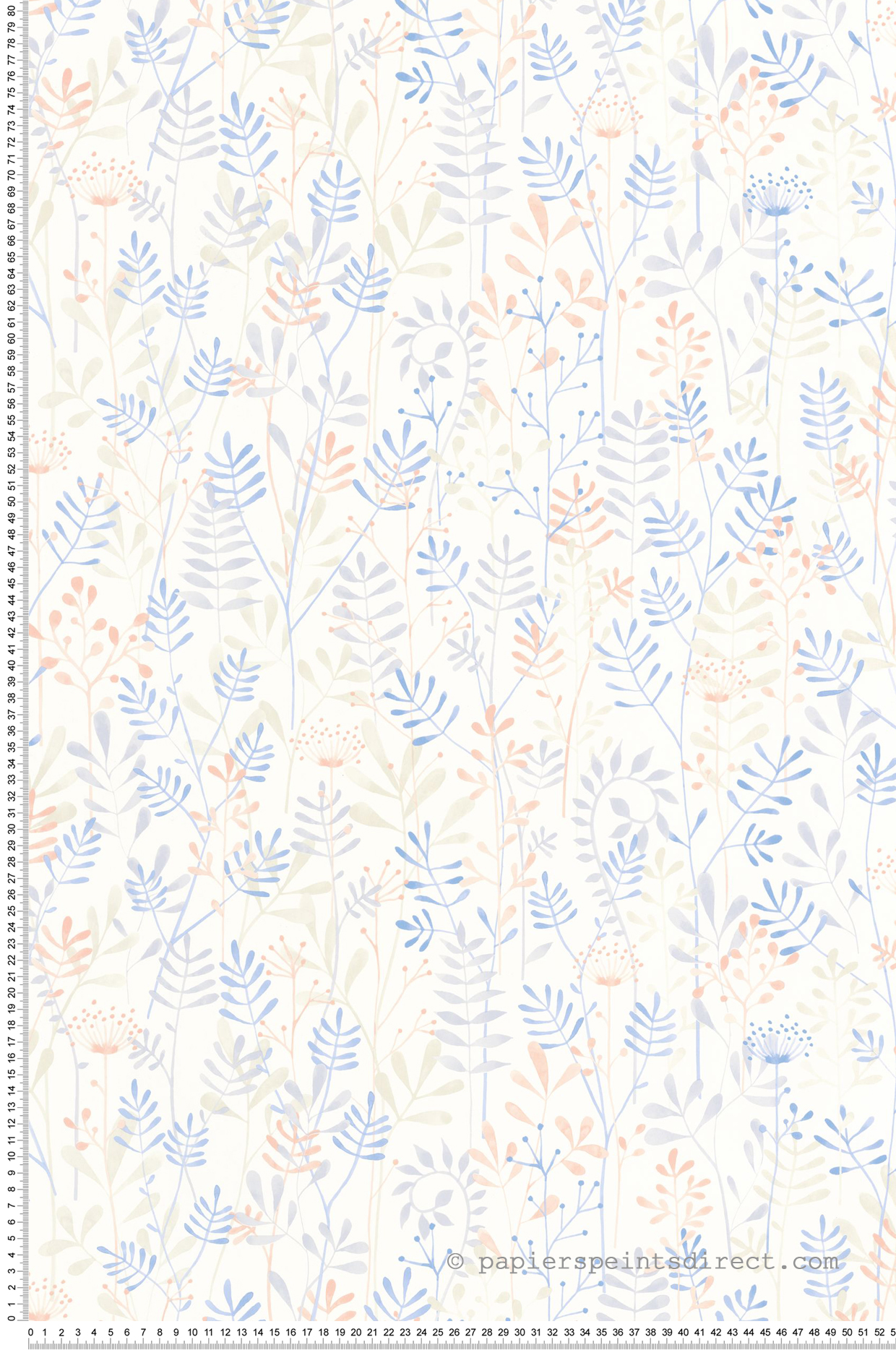 Papier peint Feuillage Enfantin bleu rose - Once Upon A Time de Casadéco | Réf. OUAT88326782