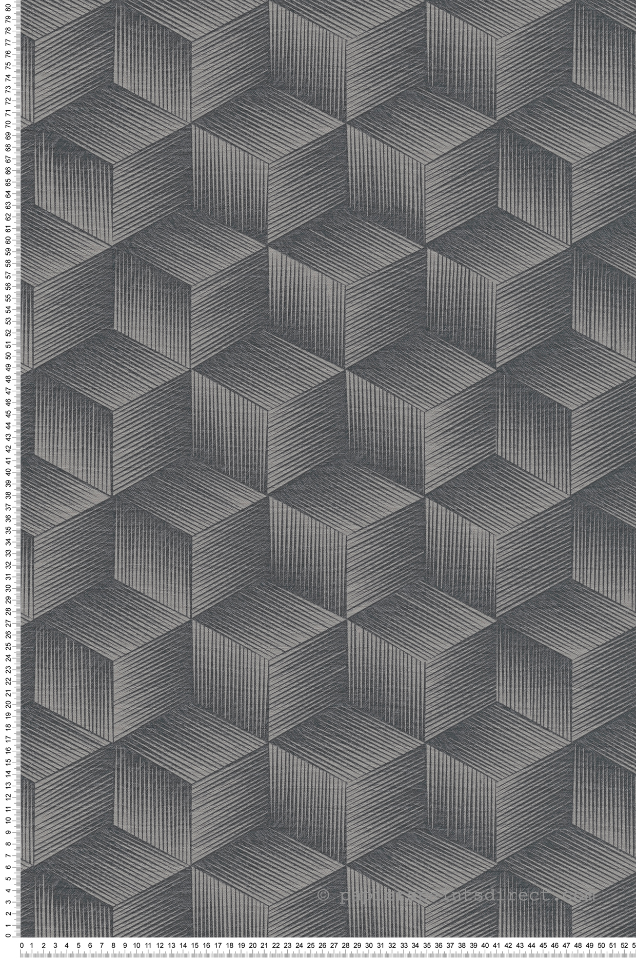 Papier peint Cubes 3D gris ardoise - Natural Living d'A.S. Création | Réf. AS-385064