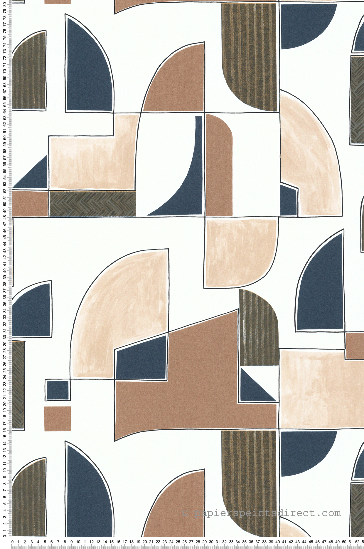 Papier peint Patchwork Macramé marron - Les Essentiels de Lutèce | Réf. LTC-51234908