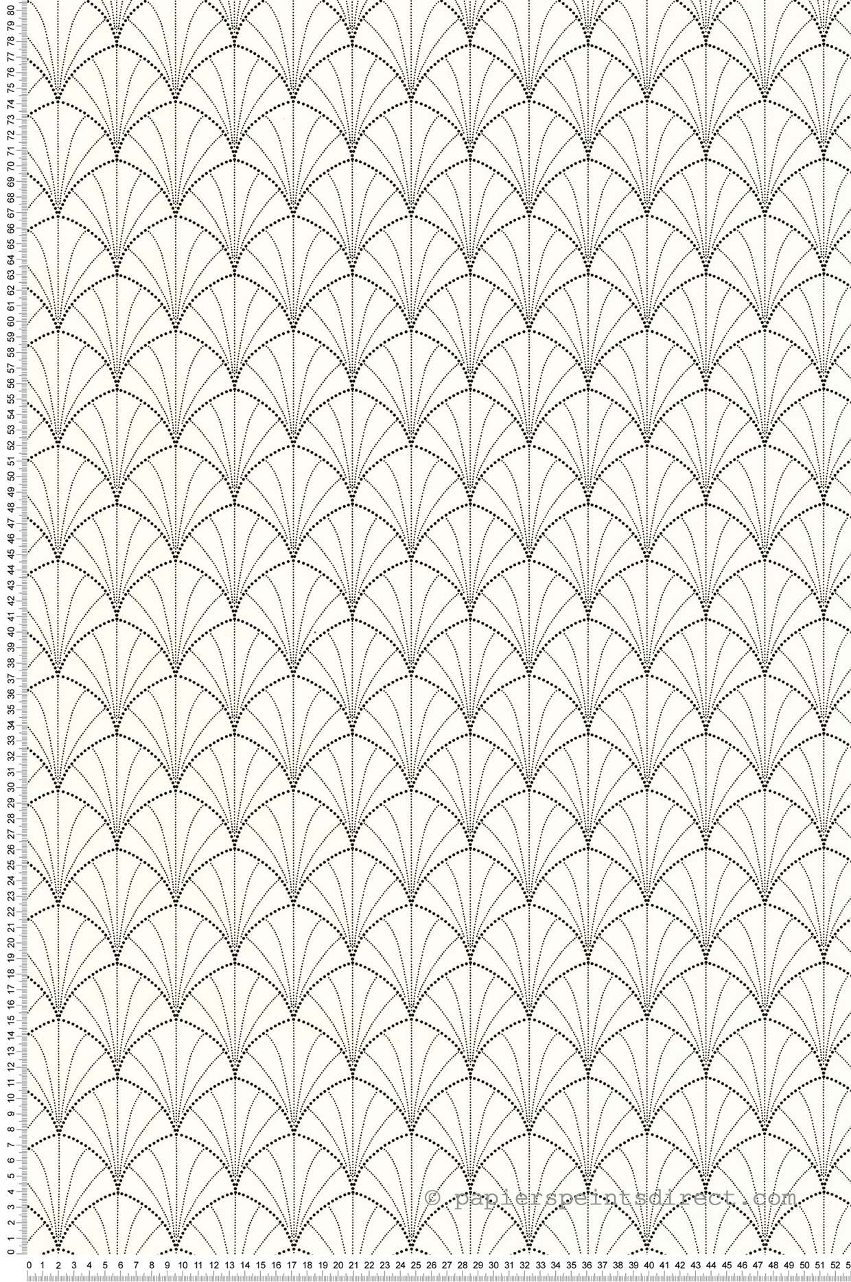 Papier peint Art Déco Edgar noir et blanc - Golden Age de Casélio | Réf. GAG103820932