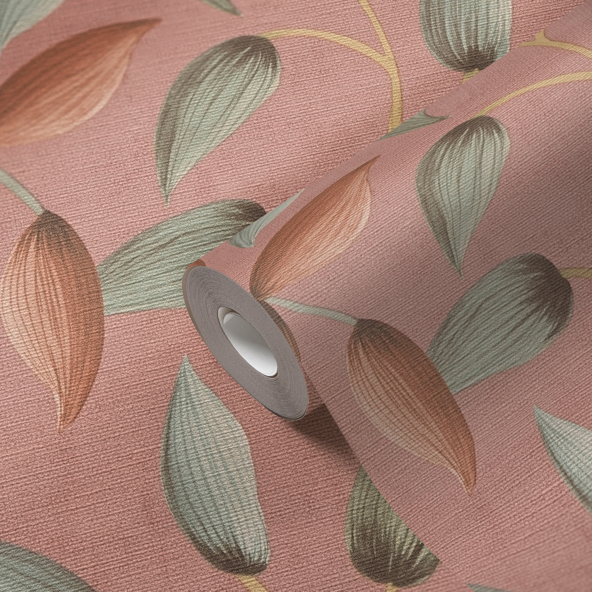 Papier peint Feuille Botanic rose jaune - Aquarell Dreams d'A.S. Création AMB2| Réf. AS-397453