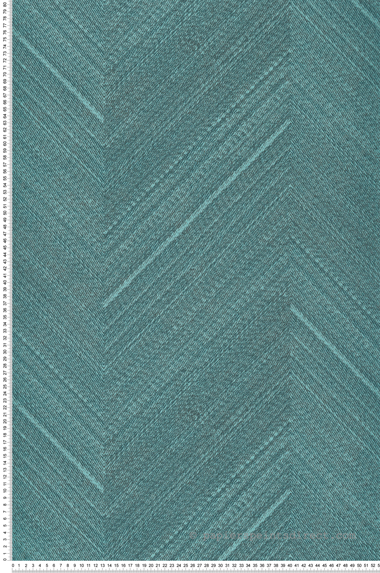 Papier peint Tissage Chevron bleu paon - Shamal de Montecolino | Réf. MC-NHW1020