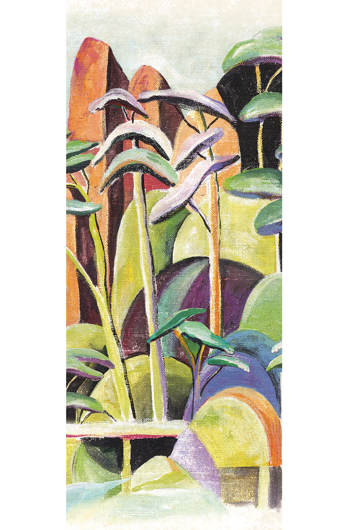 Papier peint panoramique Arbre Stylisé Cerreto multicolore - B H260 - Wall Designs IV de Masureel | Réf. MAS-DG4ILA3012-260