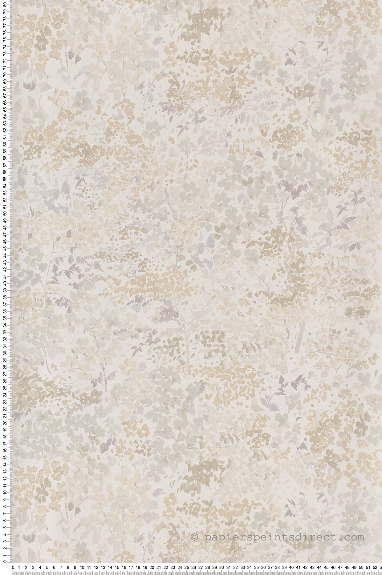 Papier peint Esprit liberty grège - Florescence de Casadeco | Réf. FLRE82371219