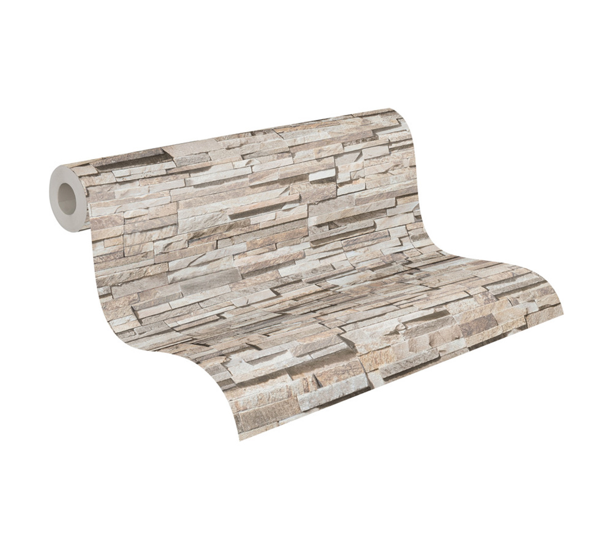 Papier peint Pierre Parement grège cuivré - Metropolitan Stories 3 d'A.S. Création ROLL | Réf. AS-388161