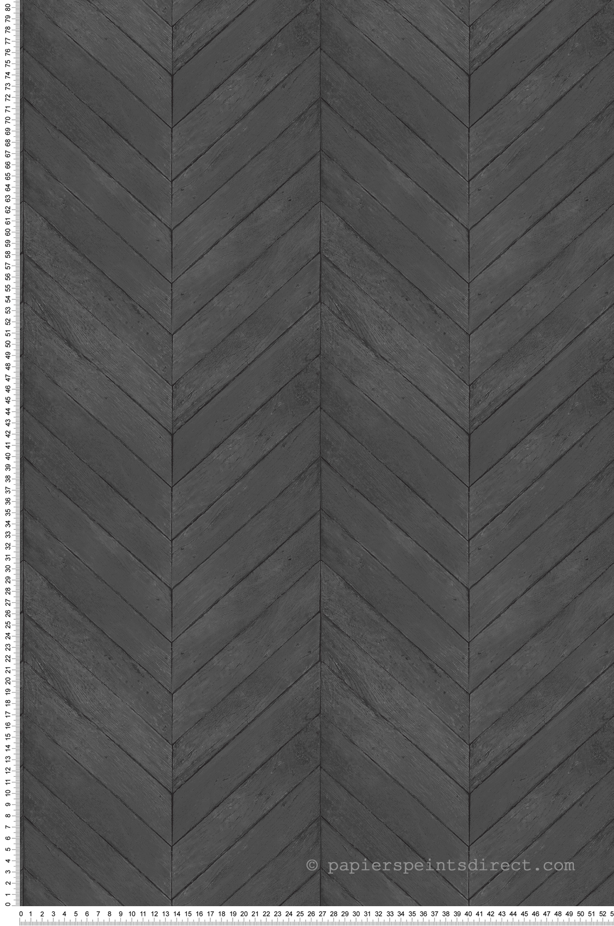 Papier peint Trompe l'oeil Bois Chevron noir - Sauvage 2 de Lutèce | Réf. LTC-G67996
