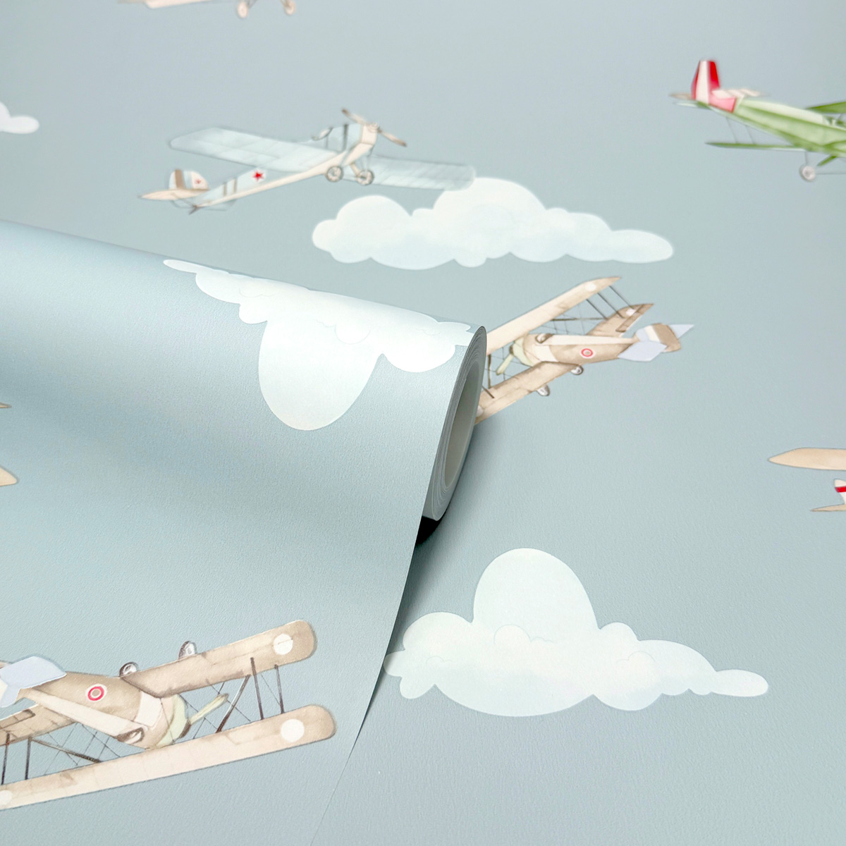 Papier peint Avion Enfant bleu - Imagine de Lutèce ROLL | Réf. LTC-DL27548