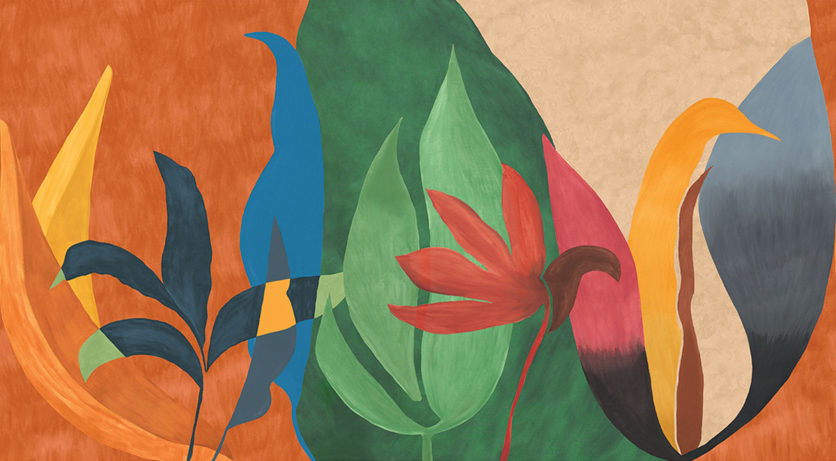 Papier peint Panoramique Nature Grandiose Nahua multicouleurs - Casa Azul de Casamance | Réf. CAS-76343670