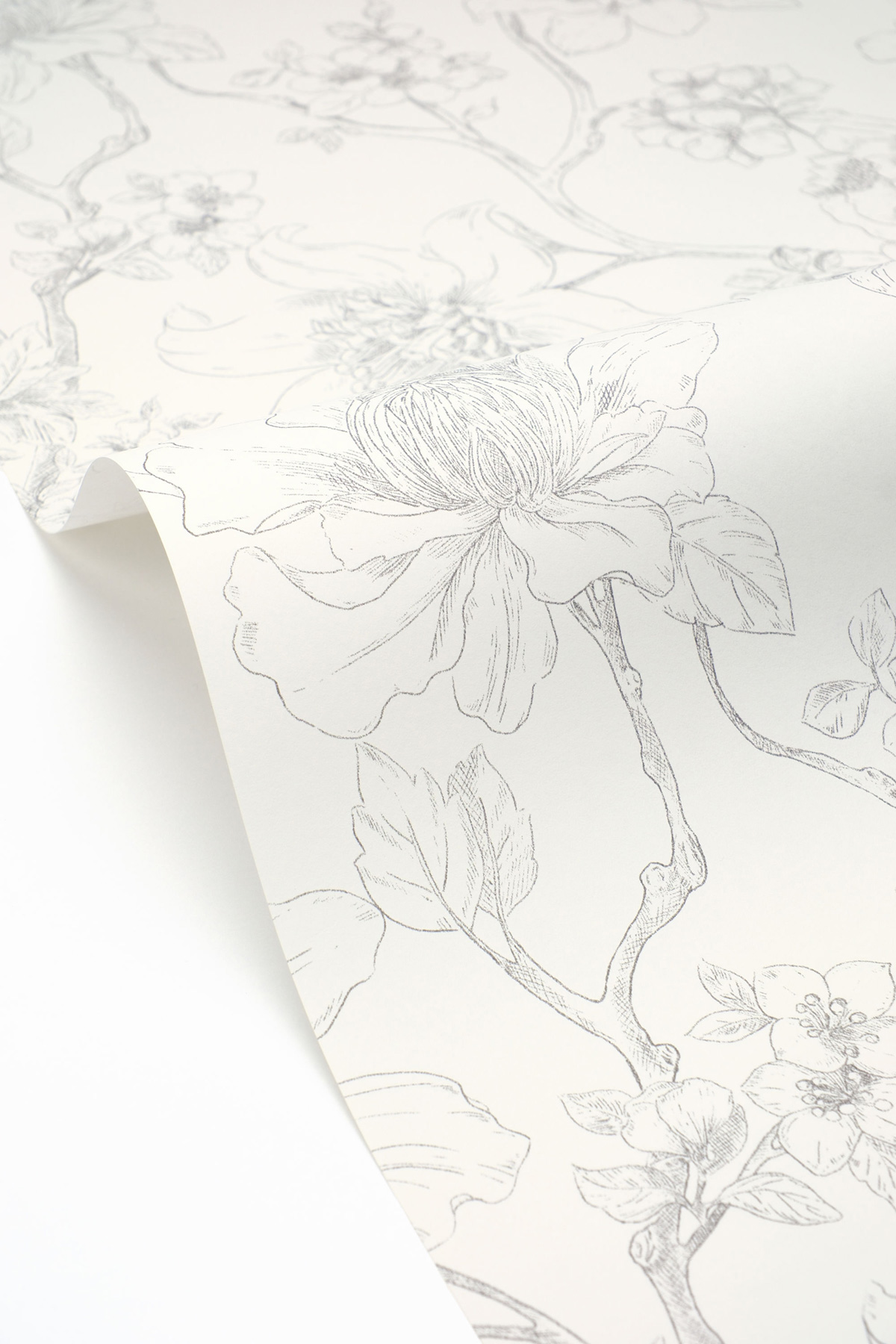 Papier peint Floral Silent Garden noir - Moonlight 3 de Casélio ZOOM | Réf. MNL3107070932