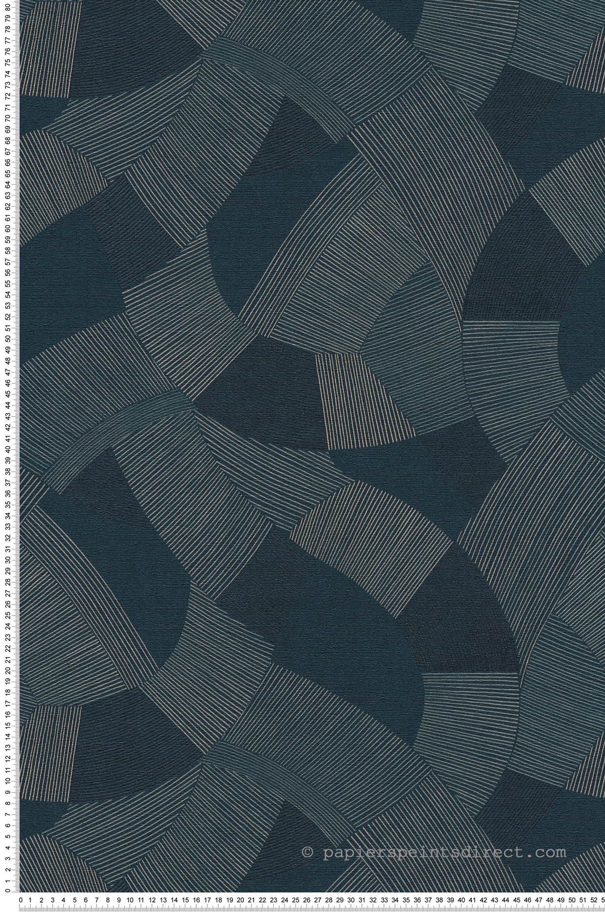 Papier peint Géométrie Rayé Calley bleu marine - Cuba 2 d'A.S. Création | Réf. AS-791603