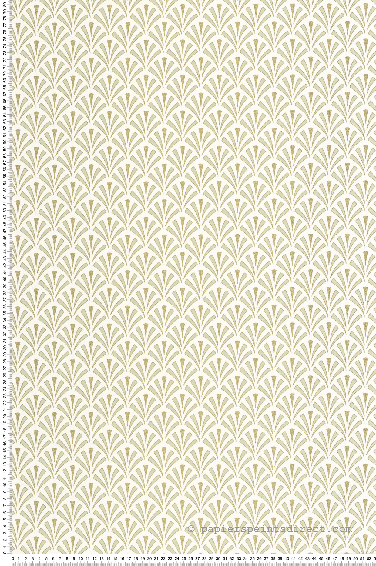 Papier peint Palmette Abundance vert amande doré - Elégance de Casélio | Réf. ELC105307026